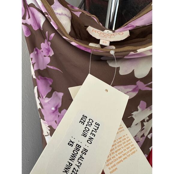 ROCOCO SAND Maxi Strapless Dress in Brown Pink - Picture 6 of 11